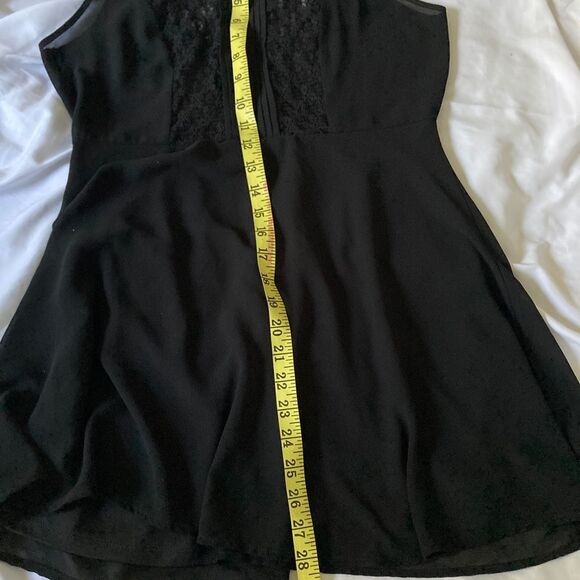 Forever 21 Little Black Lace and Chiffon Dress - Picture 8 of 9